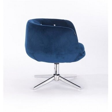 Кресло для салона красоты на устойчивой базе HR333CROSS, синий велюр 2