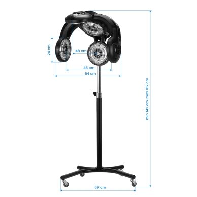Professional hairdressing infrared zone GABBIANO GL-505S, black 9 Professional hairdressing infrared zone GABBIANO GL-505S, black 9