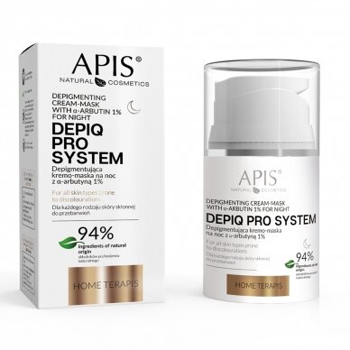 APIS DEPIQ PRO SYSTEM Depigmenting night cream-mask with α-arbutin 1%, 50 ml APIS DEPIQ PRO SYSTEM Depigmenting night cream-mask with α-arbutin 1%, 50 ml
