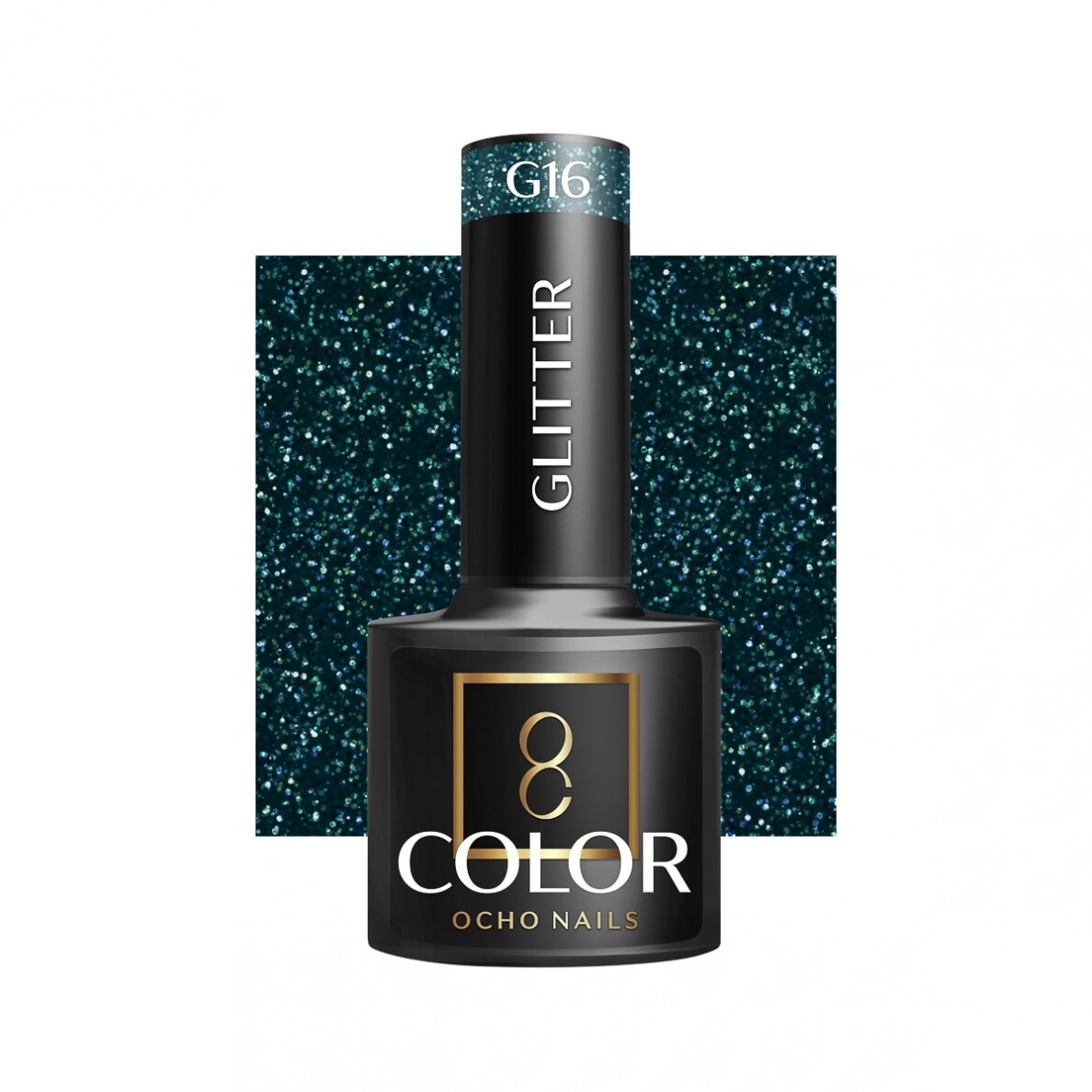 OCHO NAILS ilgalaikis hibridinis nagų lakas manikiūrui GLITTER G16, 5 g. OCHO NAILS ilgalaikis hibridinis nagų lakas manikiūrui GLITTER G16, 5 g.