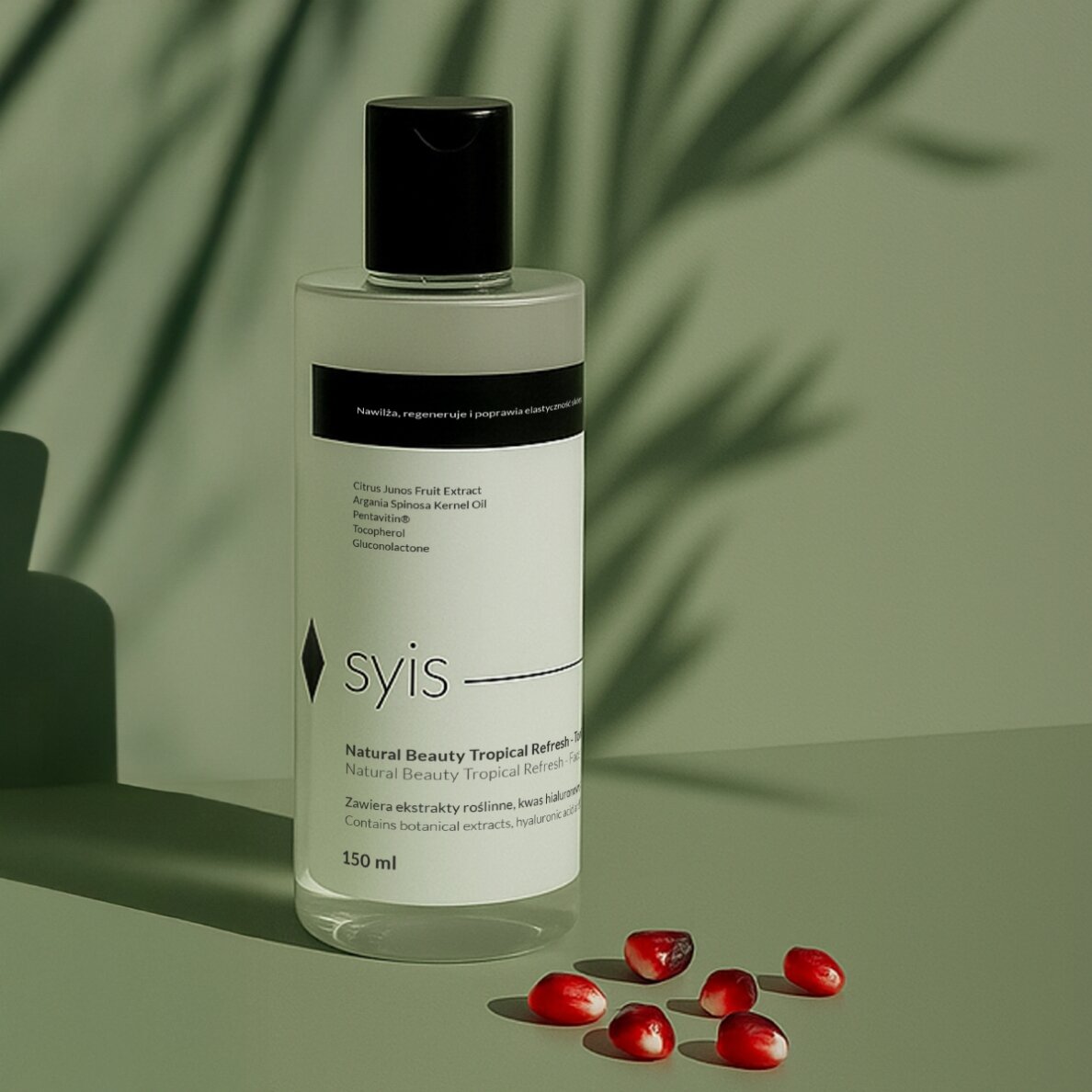 SYIS NATURAL BEAUTY Освежающий тоник для лица с гидролатом розы и фруктовыми экстрактами, 250 мл 1