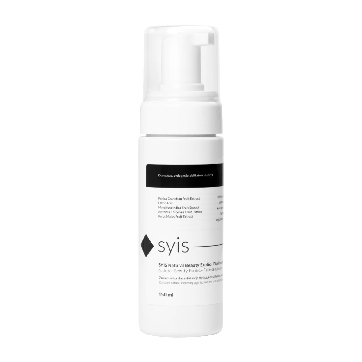SYIS NATURAL BEAUTY valomosios veido putos su vaisių ekstraktais, 150 ml SYIS NATURAL BEAUTY valomosios veido putos su vaisių ekstraktais, 150 ml