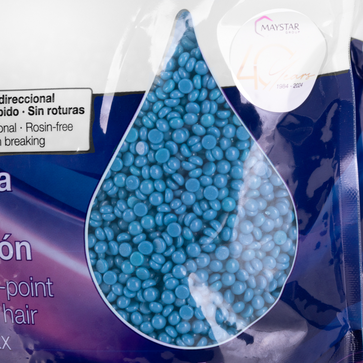 DEPILFLAX 100 žemos lydymosi temperatūros elastinis vaškas ULTRAFLEX BLUE, 1 kg. 1 DEPILFLAX 100 žemos lydymosi temperatūros elastinis vaškas ULTRAFLEX BLUE, 1 kg. 1