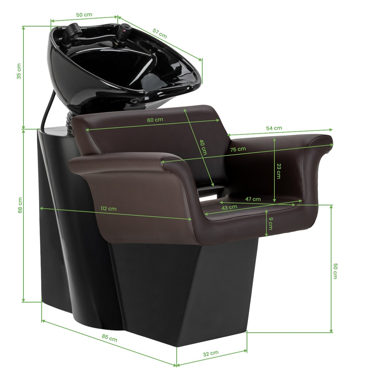 GABBIANO professional hairdressing sink LUCCA, brown 11 GABBIANO professional hairdressing sink LUCCA, brown 11