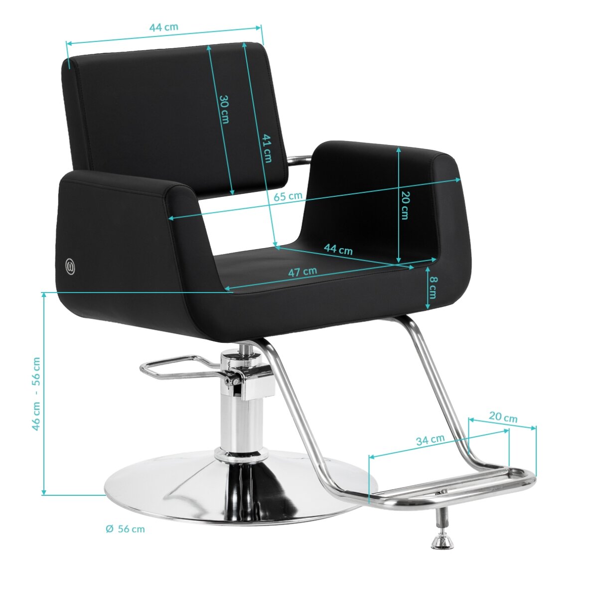 Professional barber chair OMEGA LYRA, black 10 Professional barber chair OMEGA LYRA, black 10