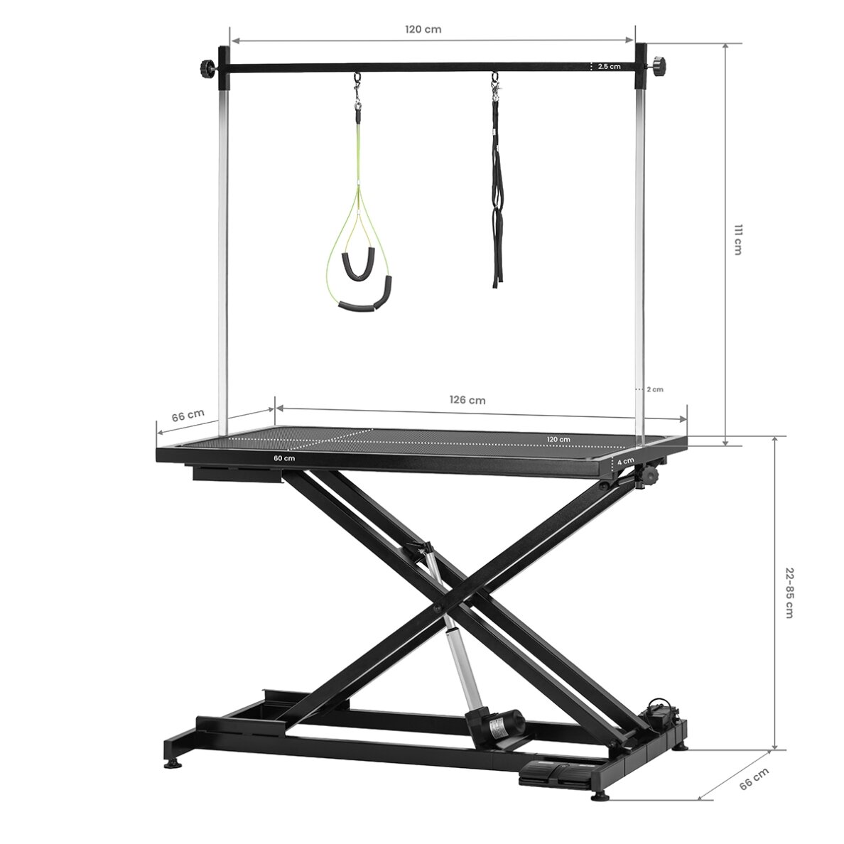 Profesionalus elektrinis gyvūnų kirpimo stalas P4W 1, juodos spalvos 13 Profesionalus elektrinis gyvūnų kirpimo stalas P4W 1, juodos spalvos 13