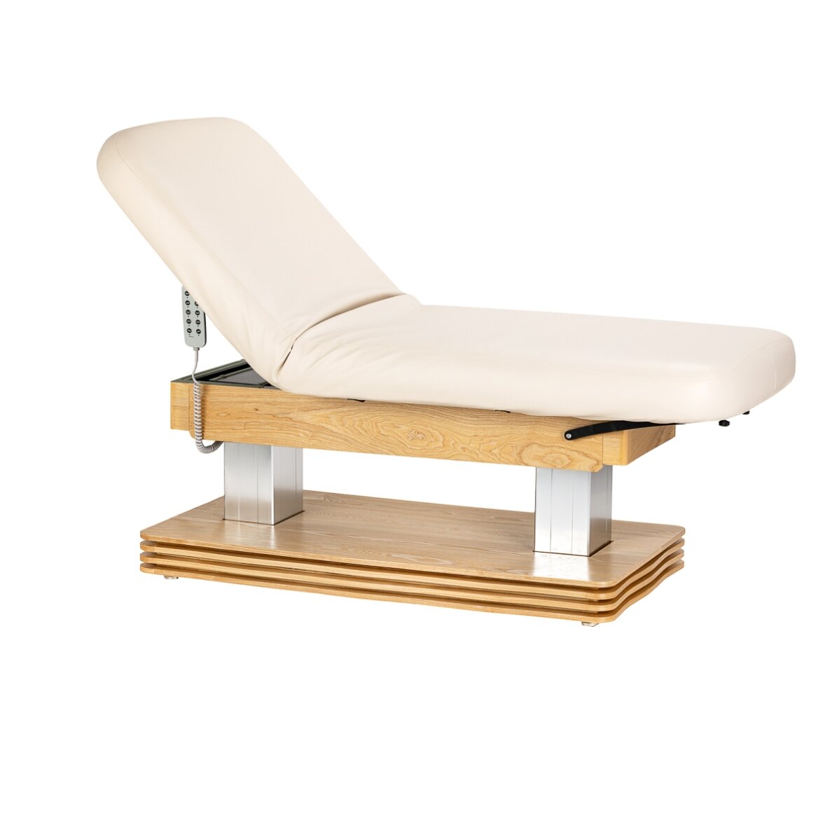 Профессиональный массажный и СПА-кровать SILLON COMFORT, бежевый с коричневым основанием. 1