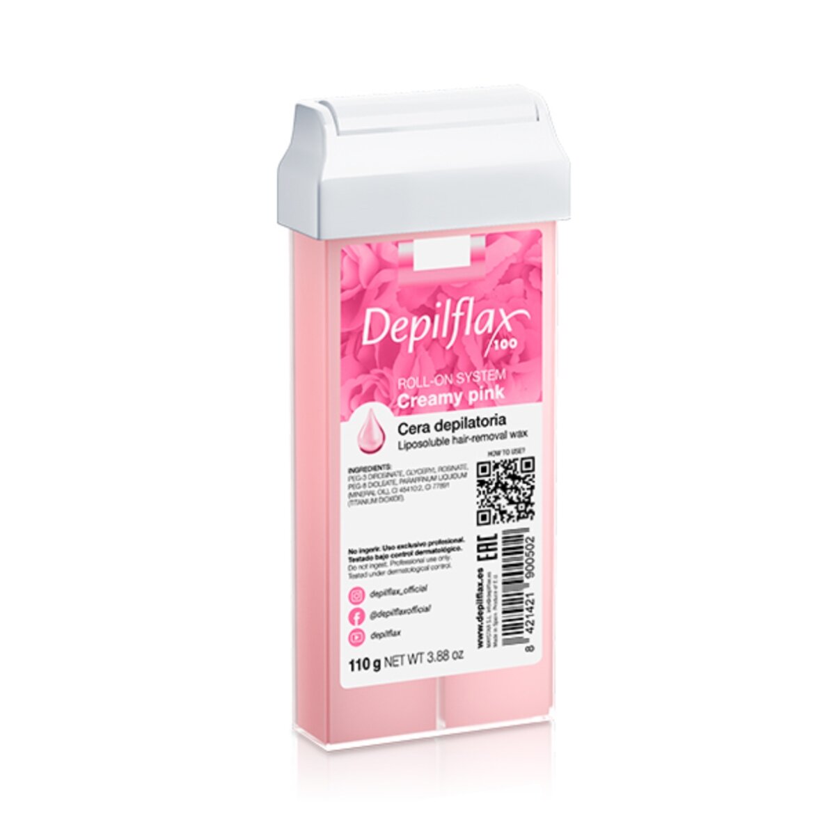 DEPILFLAX 100 kasetinis vaškas depiliacijai CREAMY PINK, 110 g DEPILFLAX 100 kasetinis vaškas depiliacijai CREAMY PINK, 110 g