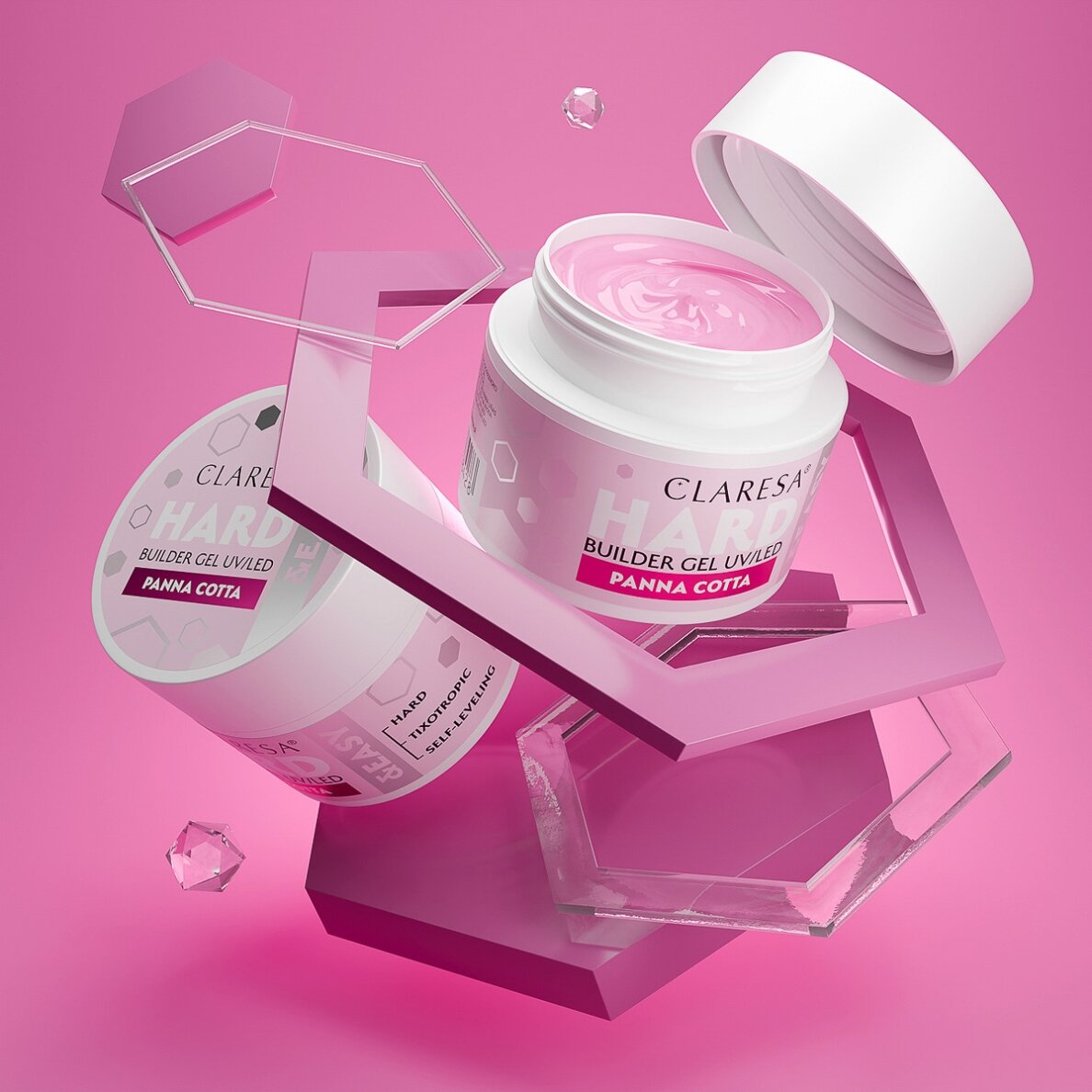 CLARESA BUILDER Hard&Easy statybinis gelis PANNA COTTA, 45 g 4 CLARESA BUILDER Hard&Easy statybinis gelis PANNA COTTA, 45 g 4