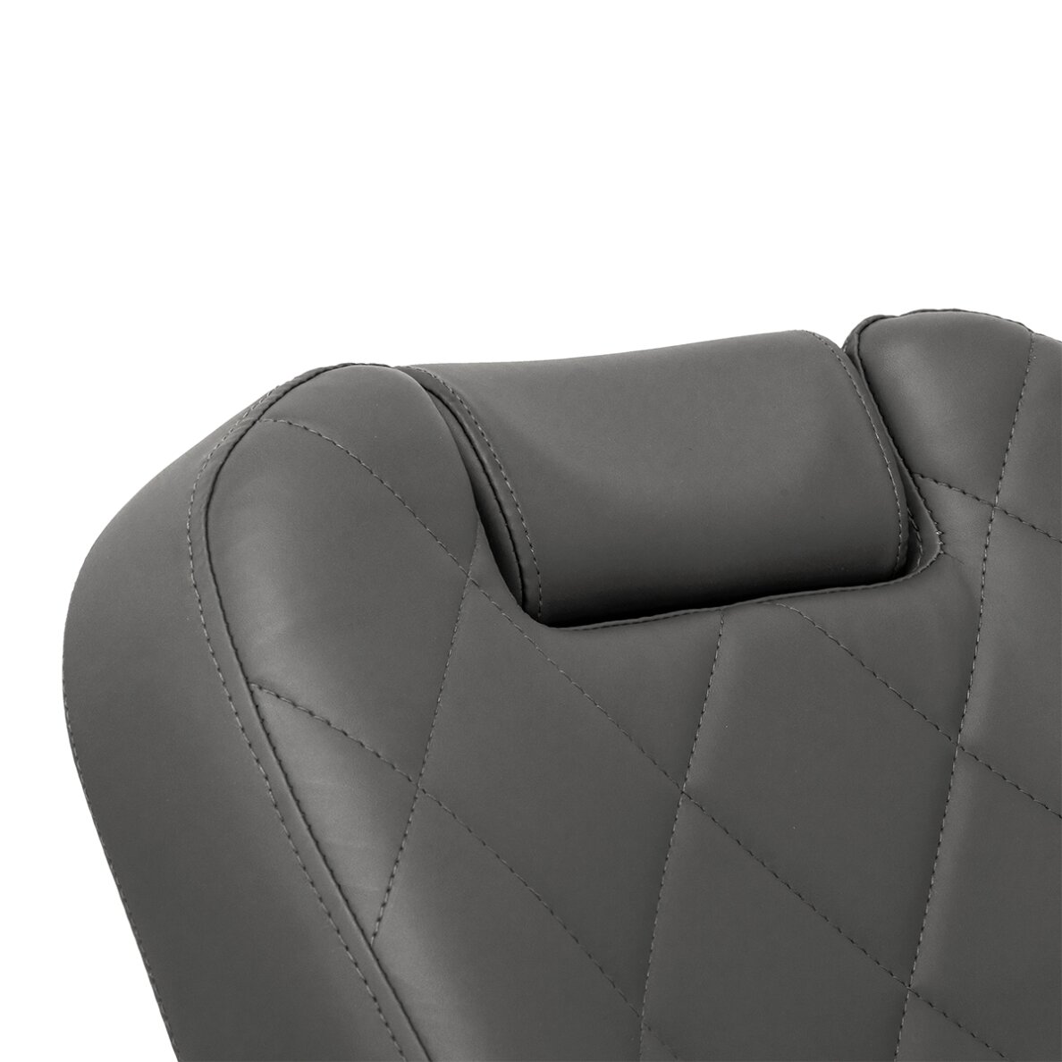 Professional barber chair for hairdressing salons and beauty salons GABBIANO BRUNO, gray with black base 10
