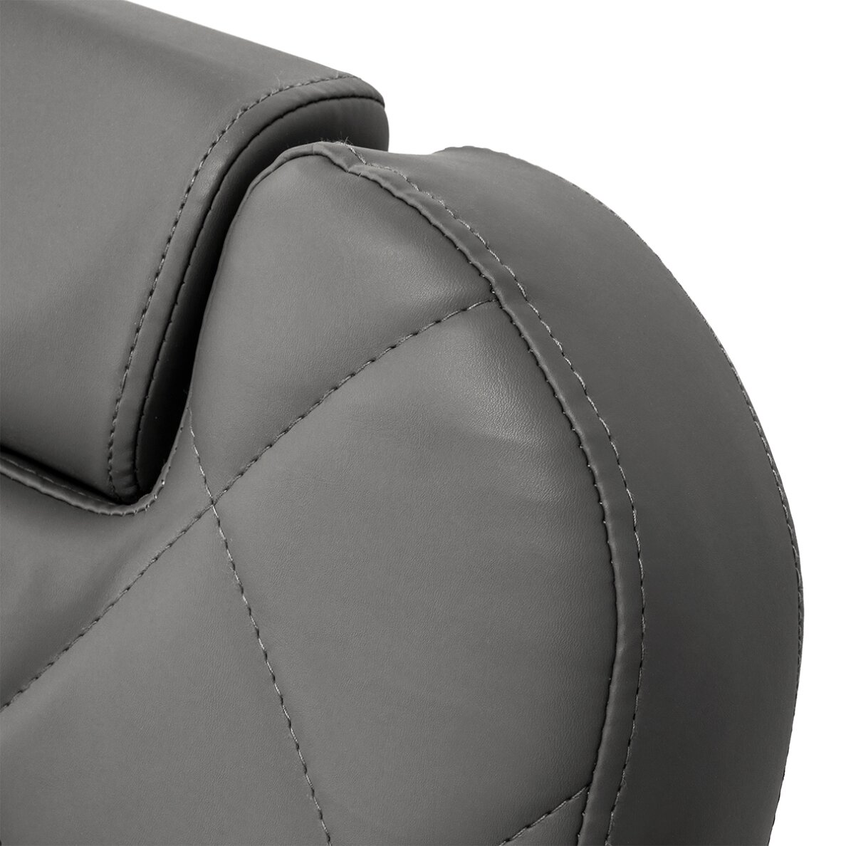Professional barber chair for hairdressing salons and beauty salons GABBIANO BRUNO, gray with black base 15