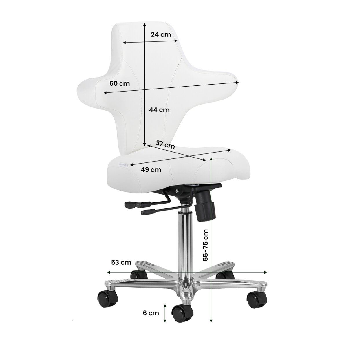 Professional craftsman's chair with adjustable seat angle AZZURRO SPECIAL 152, cool white 9 Professional craftsman's chair with adjustable seat angle AZZURRO SPECIAL 152, cool white 9