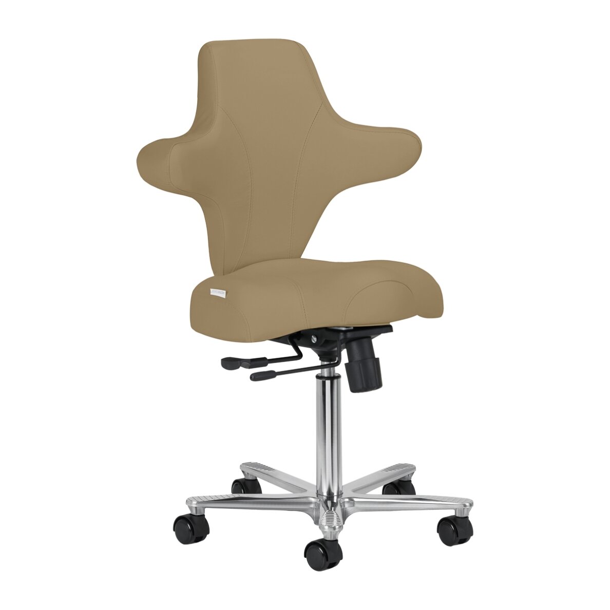 Professional craftsman's chair with adjustable seat angle AZZURRO SPECIAL 152, cream color Professional craftsman's chair with adjustable seat angle AZZURRO SPECIAL 152, cream color