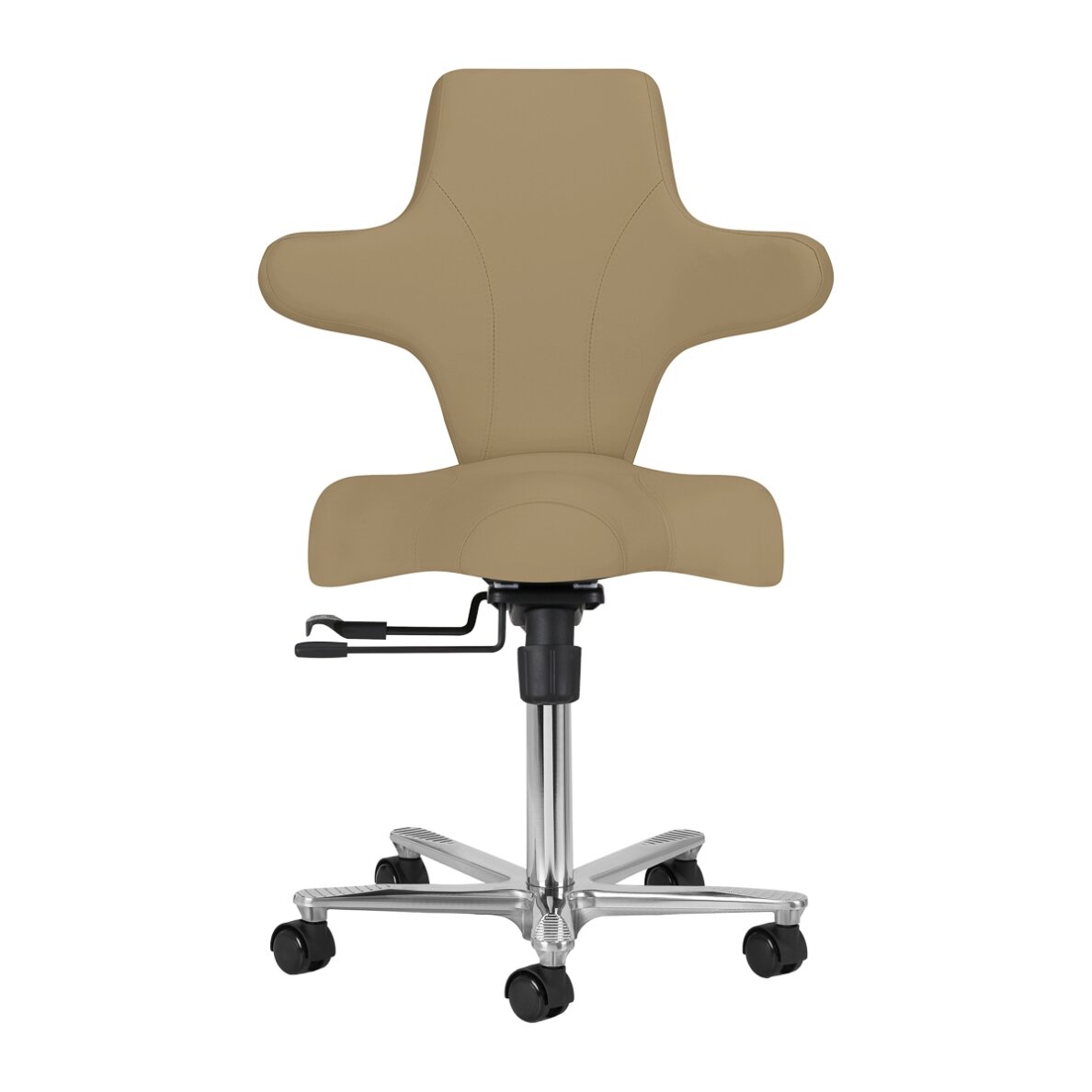 Professional craftsman's chair with adjustable seat angle AZZURRO SPECIAL 152, cream color 1