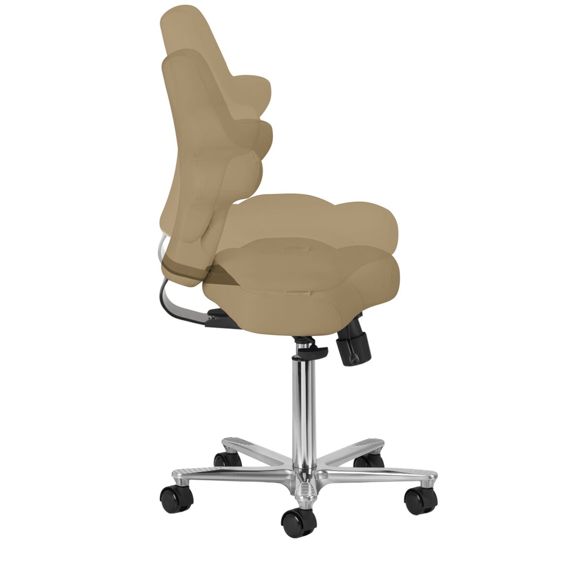 Professional craftsman's chair with adjustable seat angle AZZURRO SPECIAL 152, cream color 6