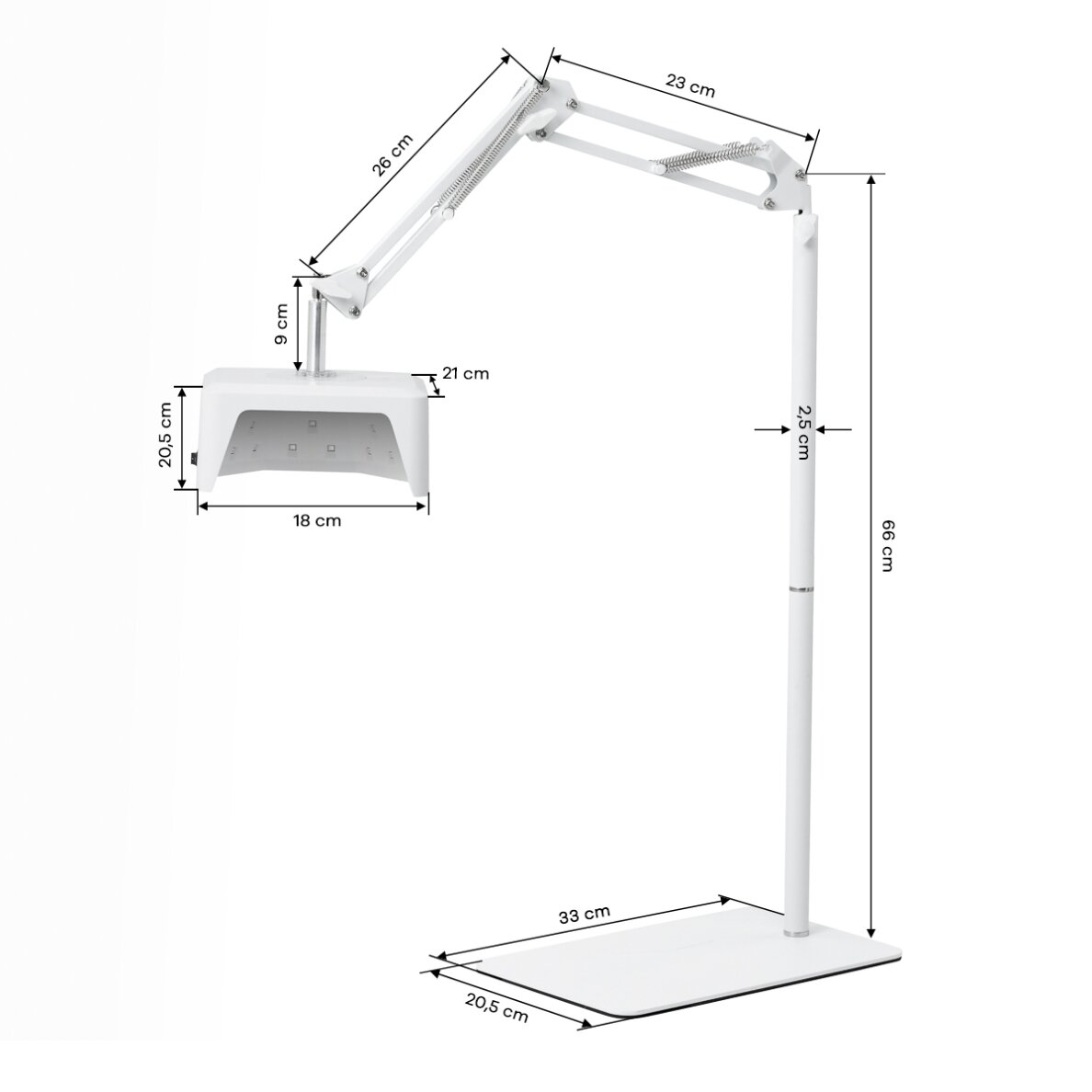 Professional UV/LED pedicure lamp GLOW 112 with stand, 48 W 6 Professional UV/LED pedicure lamp GLOW 112 with stand, 48 W 6