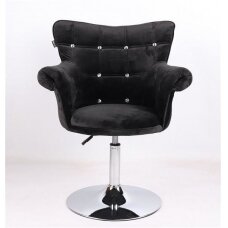 Кресло для салона красоты с устойчивым основанием HR804CN, черный бархат