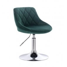 Professional beauty salons and beauticians stool HR1054N, green velor