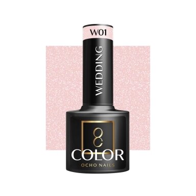 OCHO NAILS long-lasting hybrid nail polish for manicure WEDDING W01, 5 g. OCHO NAILS long-lasting hybrid nail polish for manicure WEDDING W01, 5 g.