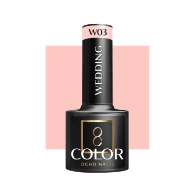 OCHO NAILS long-lasting hybrid nail polish for manicure WEDDING W03, 5 g. OCHO NAILS long-lasting hybrid nail polish for manicure WEDDING W03, 5 g.