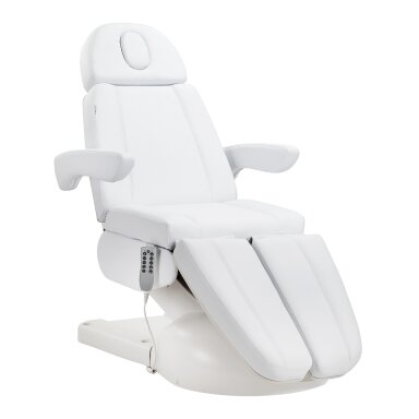Professional electric cosmetology chair - bed for pedicure procedures AZZURRO (3 motors), white Professional electric cosmetology chair - bed for pedicure procedures AZZURRO (3 motors), white