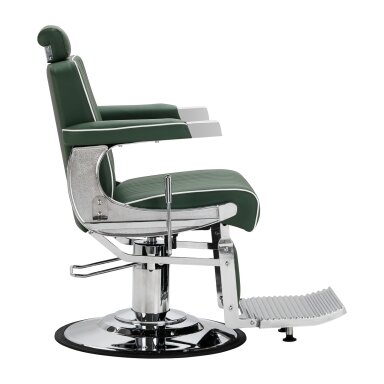 Profesionali barberio kėdė kirpykloms ir barbershopams GABBIANO VISIONERIO, žalios spalvos Profesionali barberio kėdė kirpykloms ir barbershopams GABBIANO VISIONERIO, žalios spalvos
