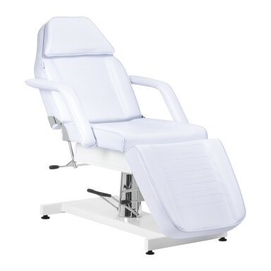 Profesionalus hidraulinis gultas-lova kosmetologams SILLON, šaltai baltos spalvos
