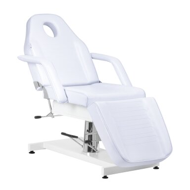 Profesionalus hidraulinis gultas-lova kosmetologams SILLON, šaltai baltos spalvos