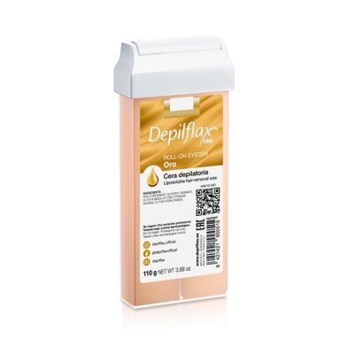 DEPILFLAX 100 cassette wax for depilation GOLD ROLL 110 g DEPILFLAX 100 cassette wax for depilation GOLD ROLL 110 g
