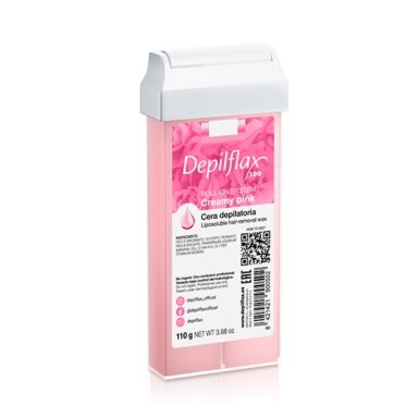 DEPILFLAX 100 depilatory wax cartridge CREAMY PINK, 110 g DEPILFLAX 100 depilatory wax cartridge CREAMY PINK, 110 g
