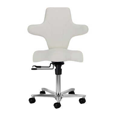 Professional master chair for beauticians AZZURRO SPECIAL 152, with adjustable seat angle and backrest, gray color Professional master chair for beauticians AZZURRO SPECIAL 152, with adjustable seat angle and backrest, gray color