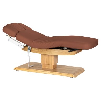 Professional electric massage and SPA bed SILLON RELAX, brown with light base Professional electric massage and SPA bed SILLON RELAX, brown with light base
