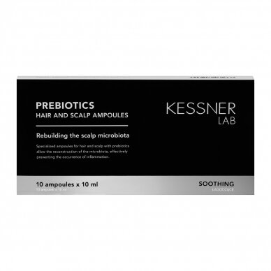 KESSNER LAB prebiotinės ampulės galvos odai ir plaukams 10x10 ml 1 KESSNER LAB prebiotinės ampulės galvos odai ir plaukams 10x10 ml 1
