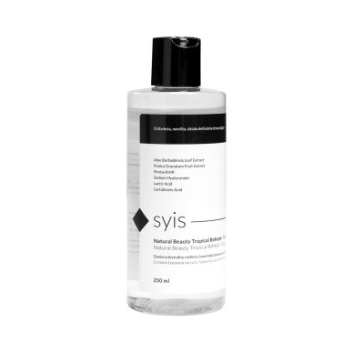 SYIS NATURAL BEAUTY Освежающий тоник для лица с гидролатом розы и фруктовыми экстрактами, 250 мл