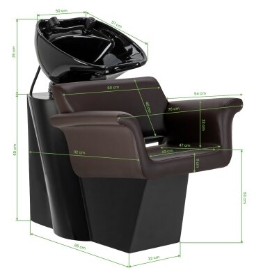 GABBIANO professional hairdressing sink LUCCA, brown 11 GABBIANO professional hairdressing sink LUCCA, brown 11