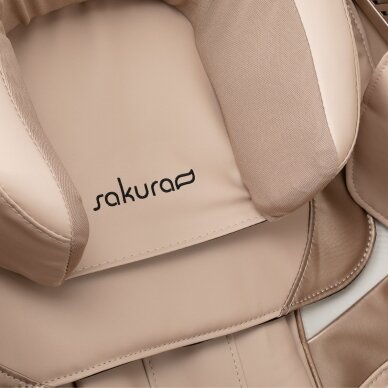 SAKURA PRIME 108 fotelis su masažo funkcija, baltos spalvos 7