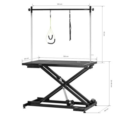 Profesionalus elektrinis gyvūnų kirpimo stalas P4W 1, juodos spalvos 13 Profesionalus elektrinis gyvūnų kirpimo stalas P4W 1, juodos spalvos 13