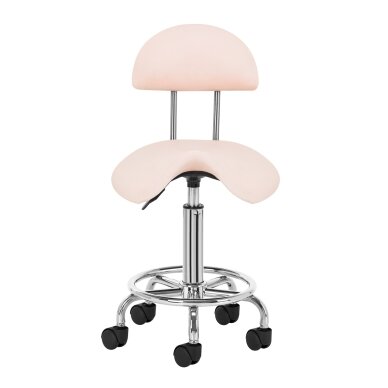 Profesionali meistro kėdė-balnas kosmetologams 6001, rožinės spalvos 1