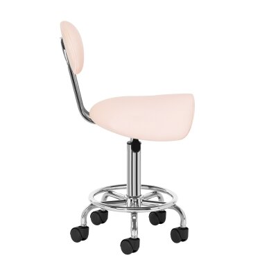 Profesionali meistro kėdė-balnas kosmetologams 6001, rožinės spalvos 2