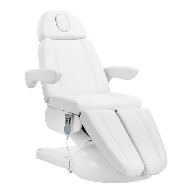 Professional electric cosmetology chair - bed for pedicure procedures AZZURRO LUX, white