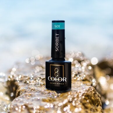 OCHO NAILS ilgalaikis hibridinis nagų lakas manikiūrui SORBET S01, 5 g. 3 OCHO NAILS ilgalaikis hibridinis nagų lakas manikiūrui SORBET S01, 5 g. 3