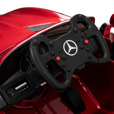 Profesionali vaikiška kėdė kirpykloms GABBIANO MERCEDES, raudonos spalvos 9