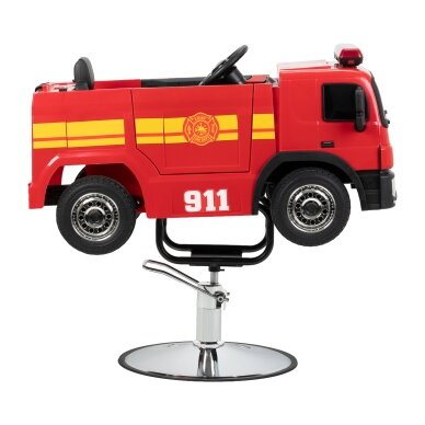 Profesionali vaikiška kėdė kirpykloms GABBIANO FIRE ENGINE, raudonos spalvos 1