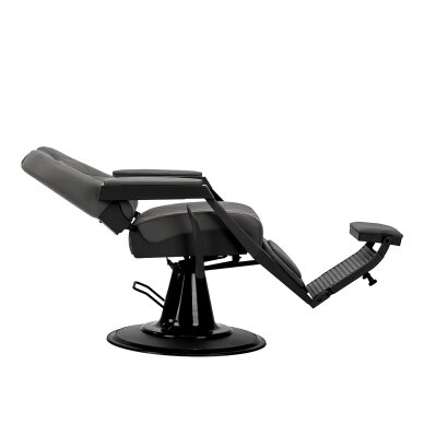 Professional barber chair for hairdressing salons and beauty salons GABBIANO BRUNO, gray with black base 2 Professional barber chair for hairdressing salons and beauty salons GABBIANO BRUNO, gray with black base 2