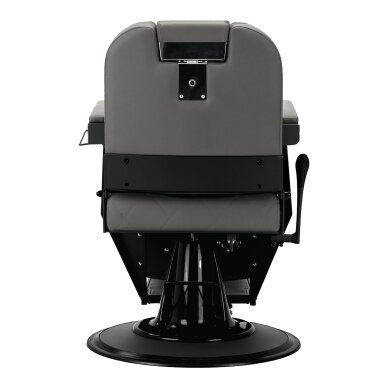 Professional barber chair for hairdressing salons and beauty salons GABBIANO BRUNO, gray with black base 4