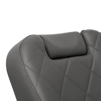 Professional barber chair for hairdressing salons and beauty salons GABBIANO BRUNO, gray with black base 10