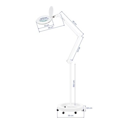 Profesionali kosmetologinė LED lempa - lupa ELEGANTE 6031, baltos spalvos 9 Profesionali kosmetologinė LED lempa - lupa ELEGANTE 6031, baltos spalvos 9