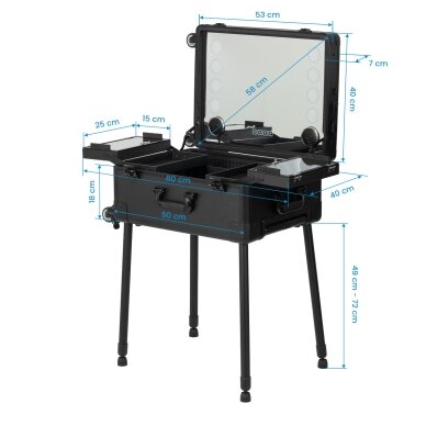 Professional cosmetic case with speakers PLUS BLACK 13 Professional cosmetic case with speakers PLUS BLACK 13