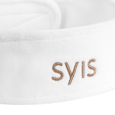 SYIS velour headband for cosmetic procedures, white 2