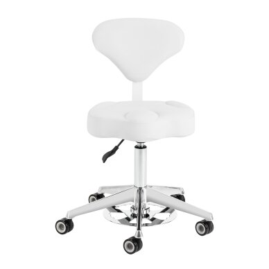 AZZURRO 156-F profesionali meistro kėdė grožio salonams, šaltai baltos spalvos 1